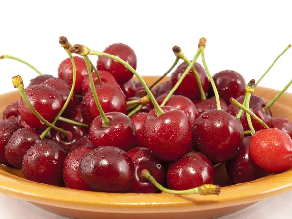 Sweet cherry di piring — Stok Foto