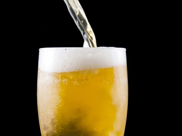 Beer is poured — Stock Photo, Image
