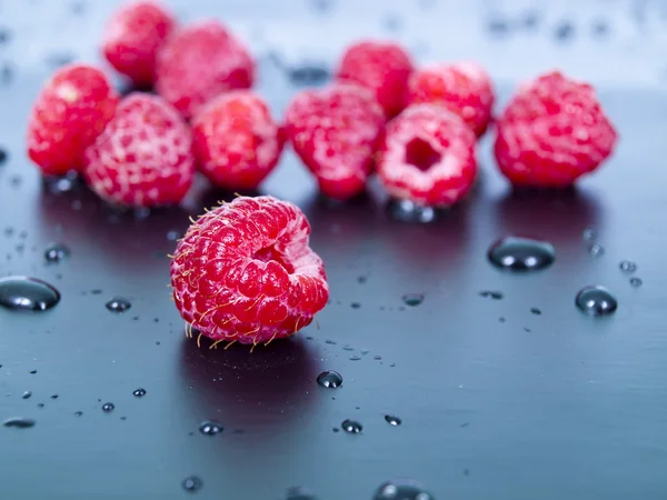 Raspberry berry close-up — Stockfoto