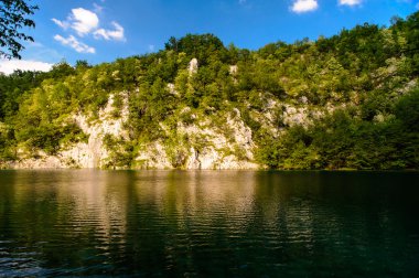 güzel manzara. Plitvice Gölleri Milli Parkı Hırvatistan