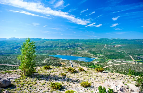 Adembenemend uitzicht in het nationaal park plitvice lakes. Kroatië — Stockfoto