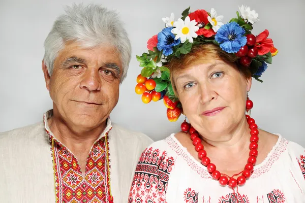 Porträtt av ett äldre par — Stockfoto