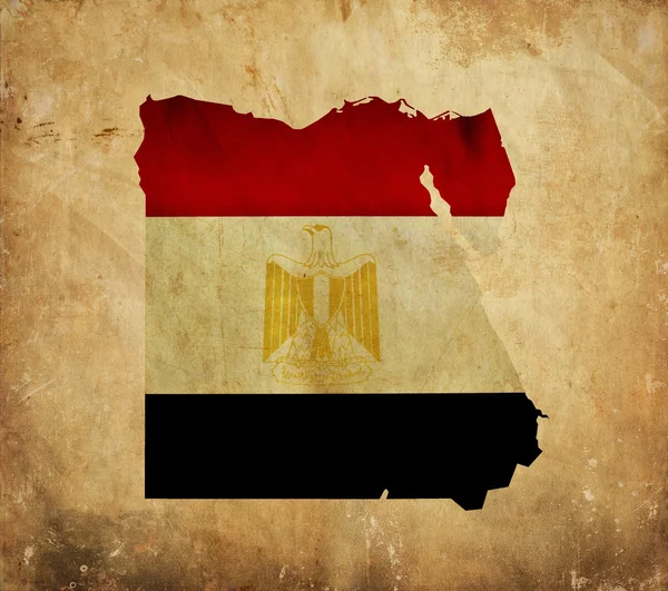 Винтажная карта Египта на гранж-бумаге — стоковое фото
