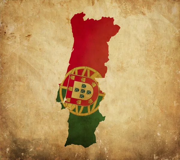 Archiwalne mapy Portugalii na papier — Zdjęcie stockowe