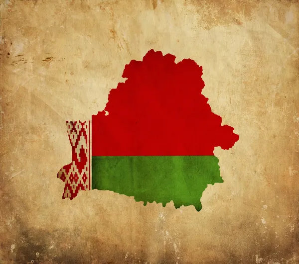 Vintage Landkarte von Weißrussland auf Grunge-Papier — Stockfoto
