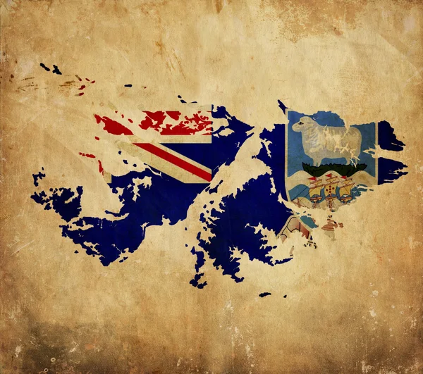 Archiwalne mapy Wysp Falklandzkich na papier — Zdjęcie stockowe