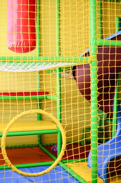 Kid playroom with safety net