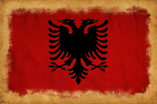 Albânia bandeira grunge — Fotografia de Stock