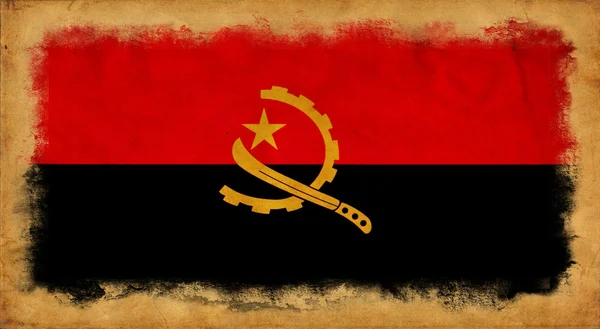 Angola grunge vlag — Stockfoto