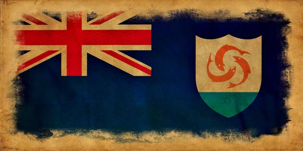 Гранж-флаг Ангильи — стоковое фото
