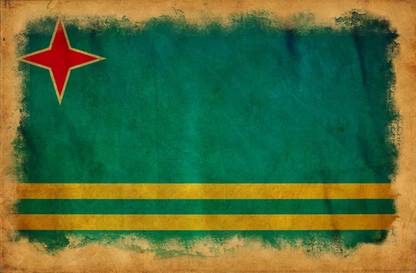 Aruba grunge bayrağı — Stok fotoğraf