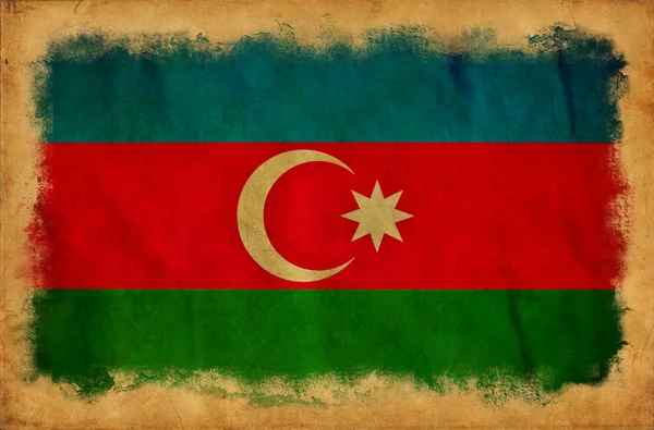Azerbaidschanische Grunge-Flagge — Stockfoto