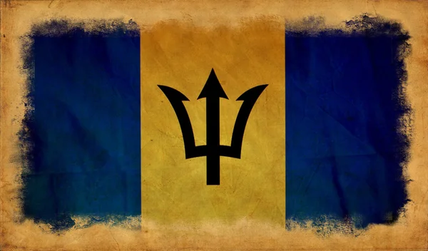 Drapeau grunge Barbade — Photo