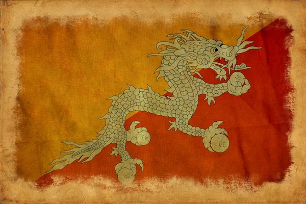 Flaga ilustracja Bhutanu — Zdjęcie stockowe