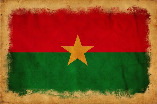 Burkina Faso Bandiera grunge — Foto Stock