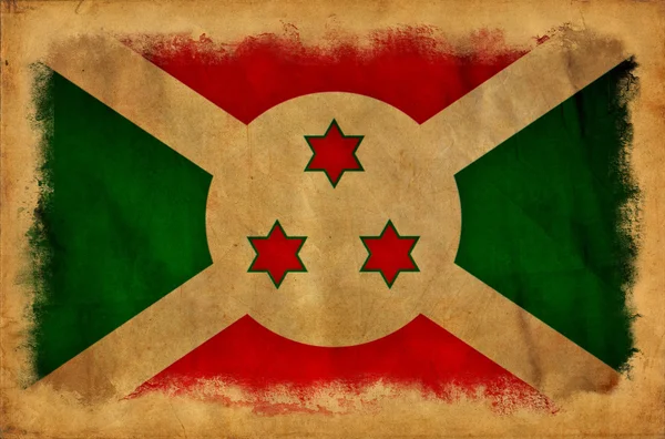 Bandeira grunge do Burundi — Fotografia de Stock