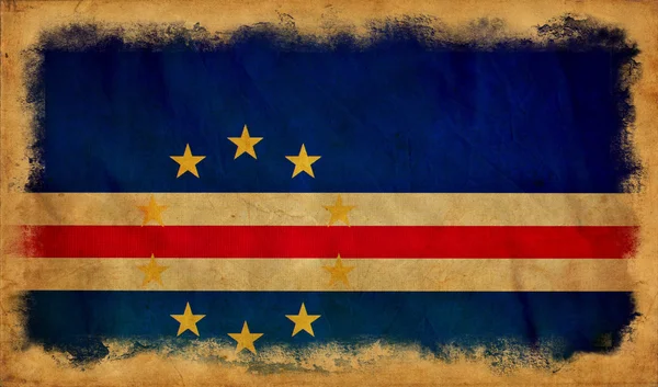 Bandera grunge de Cabo Verde — Foto de Stock