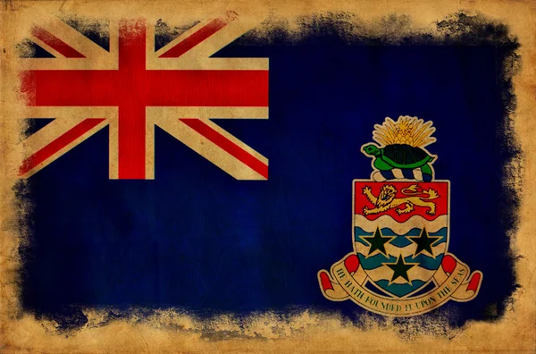 Bandera Grunge Islas Caimán — Foto de Stock