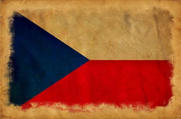 Checz Republiek grunge vlag — Stockfoto