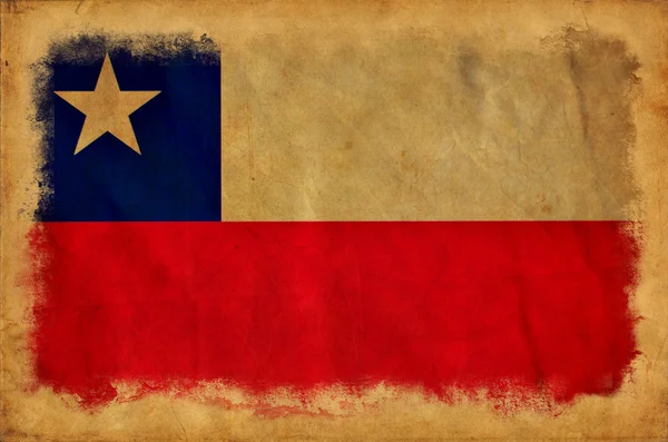 Şili grunge bayrağı — Stok fotoğraf