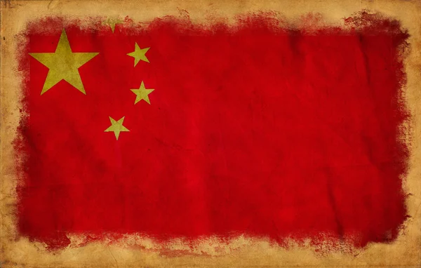 Kina grunge flagga — Stockfoto