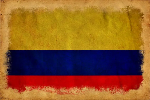 Kolumbianische Grunge-Flagge — Stockfoto