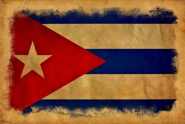 Küba grunge bayrağı — Stok fotoğraf