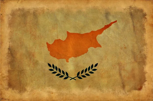 Kıbrıs grunge bayrağı — Stok fotoğraf
