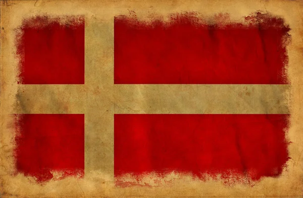 Bandera de Dinamarca grunge —  Fotos de Stock