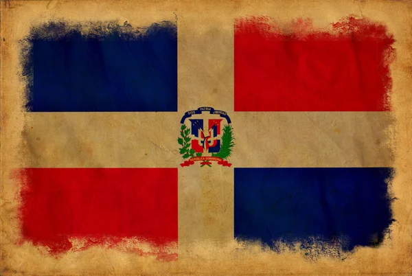 Dominikánská republika grunge vlajka — Stock fotografie