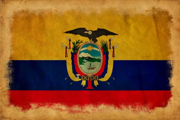 Ecuador bandiera grunge — Foto Stock