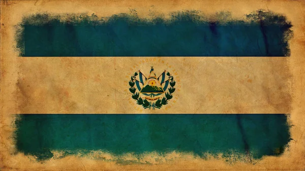 El salvador grunge bayrağı — Stok fotoğraf