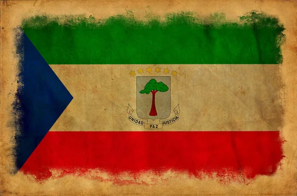 Rovníková guinea grunge vlajka — Stock fotografie