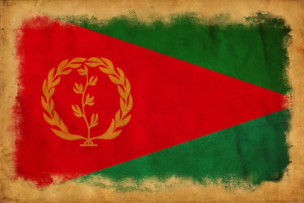 Прапор Еритреї гранж — стокове фото