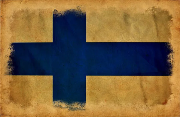 Bandera grunge Finlandia — Foto de Stock