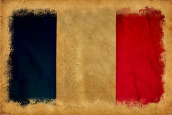 França bandeira grunge — Fotografia de Stock