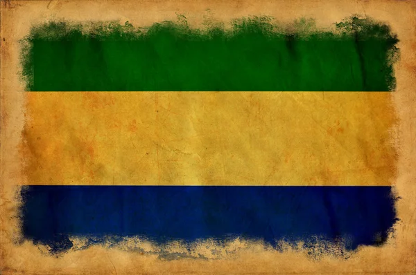 Bandiera grunge Gabon — Foto Stock