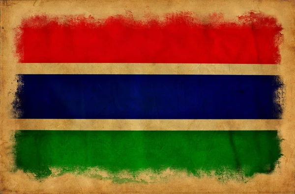 Bendera grunge Gambia — Stok Foto