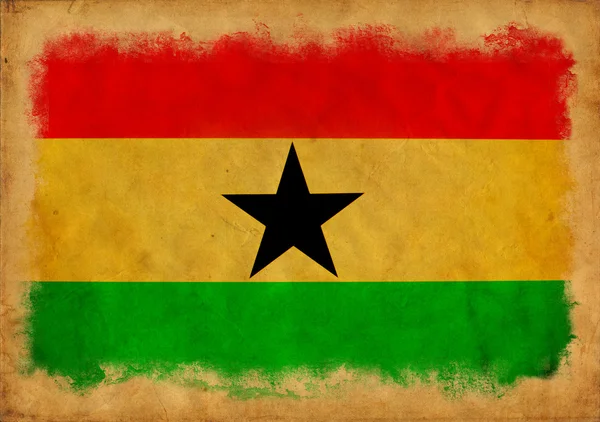 Γκάνα grunge σημαία — Φωτογραφία Αρχείου