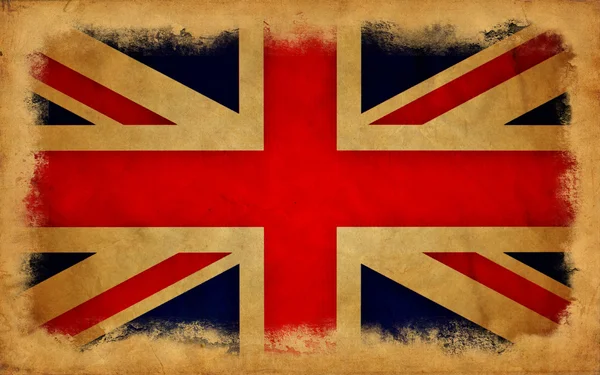 Große britische Grunge-Flagge — Stockfoto