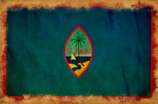 Guam Grunge Flagge — Stockfoto