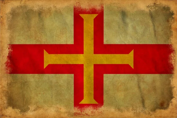 Bandera de grunge de Guernsey — Foto de Stock