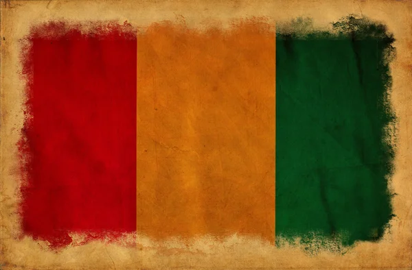 Прапор Гвінеї гранж — стокове фото