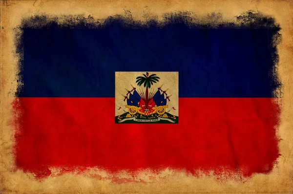 Haiti Grunge Flagge — Stockfoto