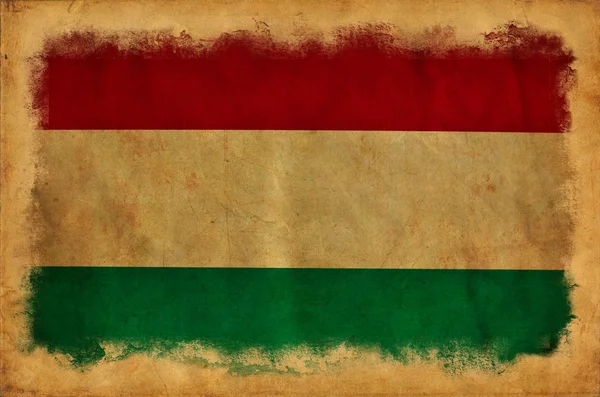 Flaga granica Węgier — Zdjęcie stockowe