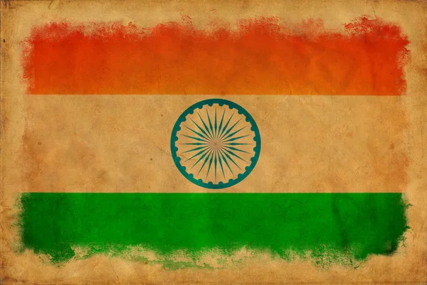 印度 grunge 旗 — 图库照片