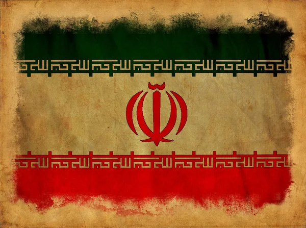 İran grunge bayrağı — Stok fotoğraf