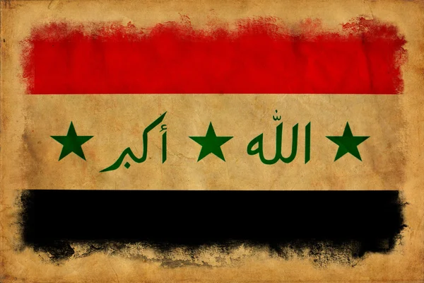 Iraq bandiera grunge — Foto Stock