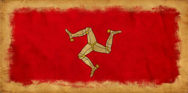 Гранж-флаг острова Мэн — стоковое фото