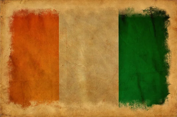 Elfenbenskusten grunge flagga — Stockfoto